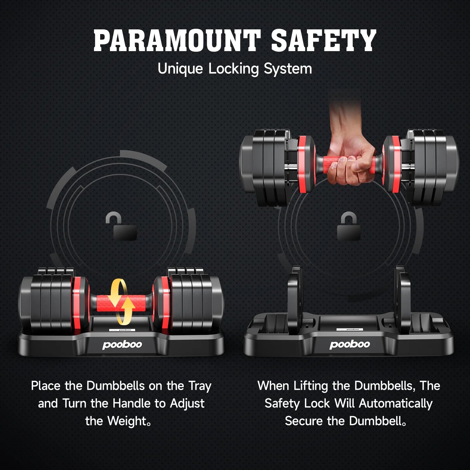 Transform Your Home Workouts with the 110LB Adjustable Dumbbells and High-Quality Tray - Versatile Weights from 15 to 55LB for Ultimate Strength Training