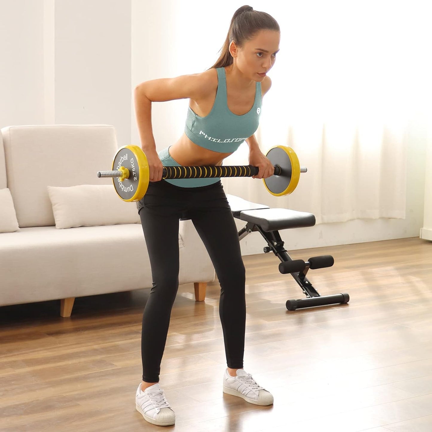Elevate Your Workout Style with the 5-Piece Women's Athletic Outfit Set in Vibrant Green