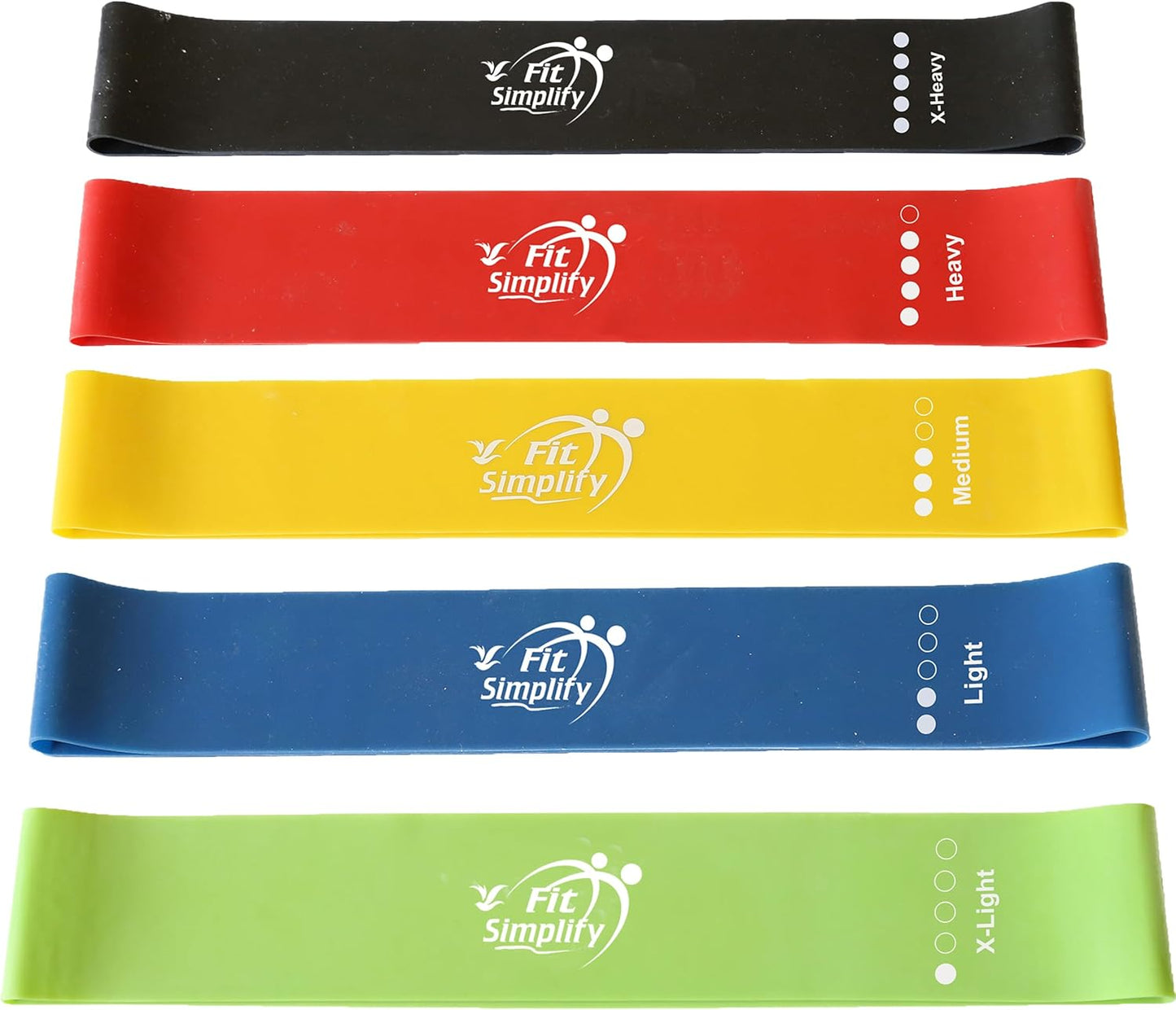 Ultimate Resistance Loop Exercise Bands Set - 5 Levels of Strength with Carry Bag & Instruction Guide