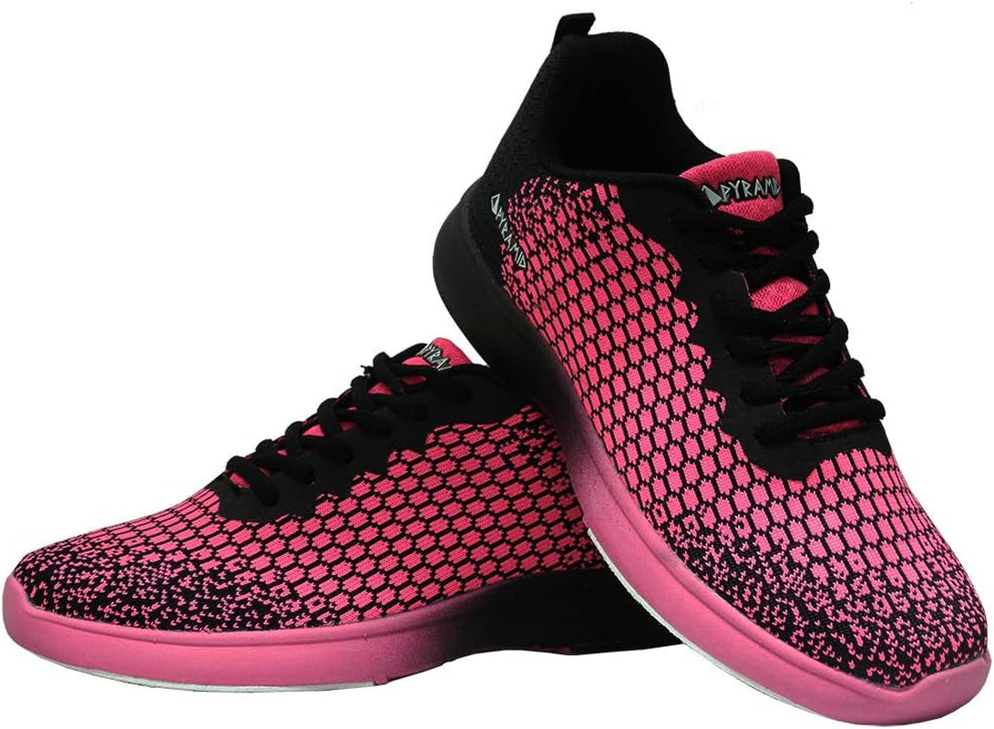 Elevate Your Game with Women's Path Lite Seamless Mesh Bowling Shoes in Black/Hot Pink - Size 6