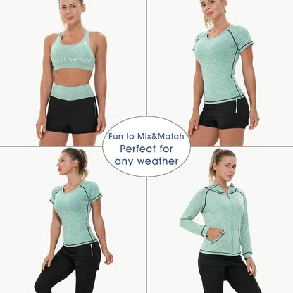 Elevate Your Workout Style with the 5-Piece Women's Athletic Outfit Set in Vibrant Green