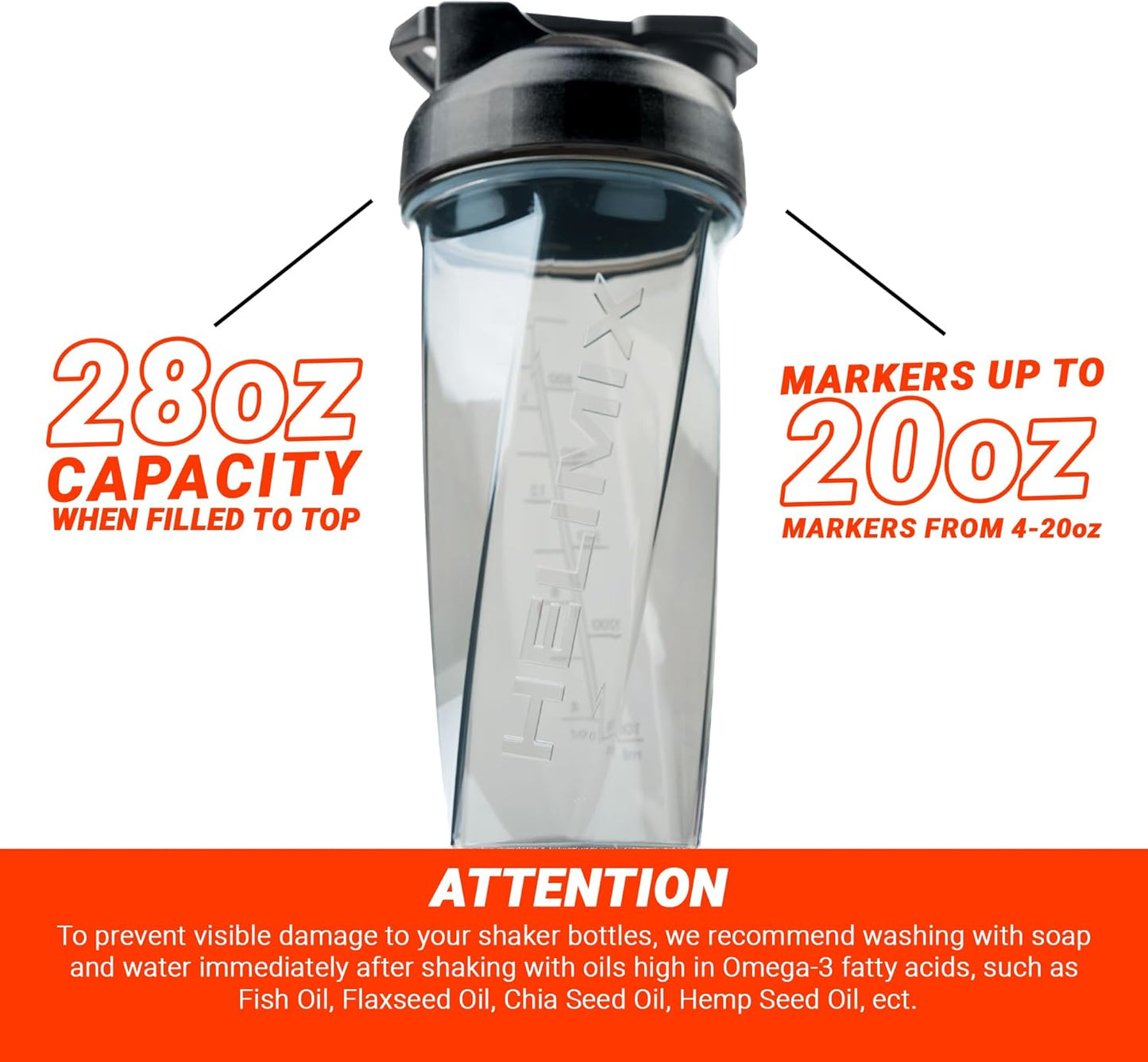 Elevate Your Fitness Game with the Helimix 28 Oz Vortex Blender Shaker Bottle - Effortlessly Mix Protein Shakes and Smoothies Without Whisks!