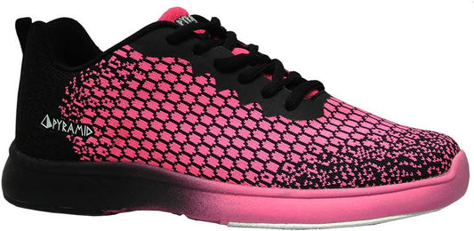 Elevate Your Game with Women's Path Lite Seamless Mesh Bowling Shoes in Black/Hot Pink - Size 6