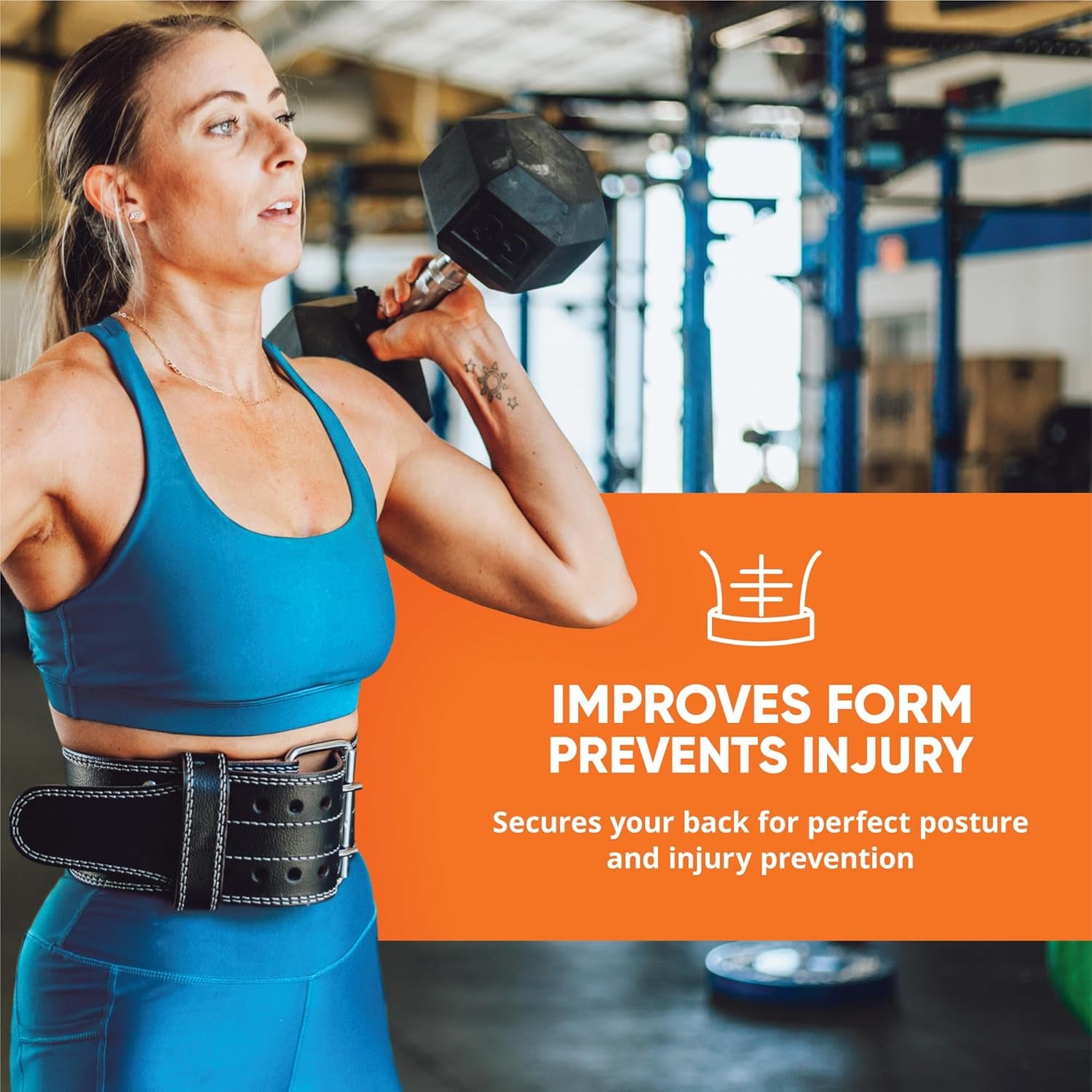 Premium 5Mm Thick Leather Weight Lifting Belt for Men & Women - Ultimate Back Support for Squats, Powerlifting & Deadlifts - Adjustable Gym Belt for Serious Lifters