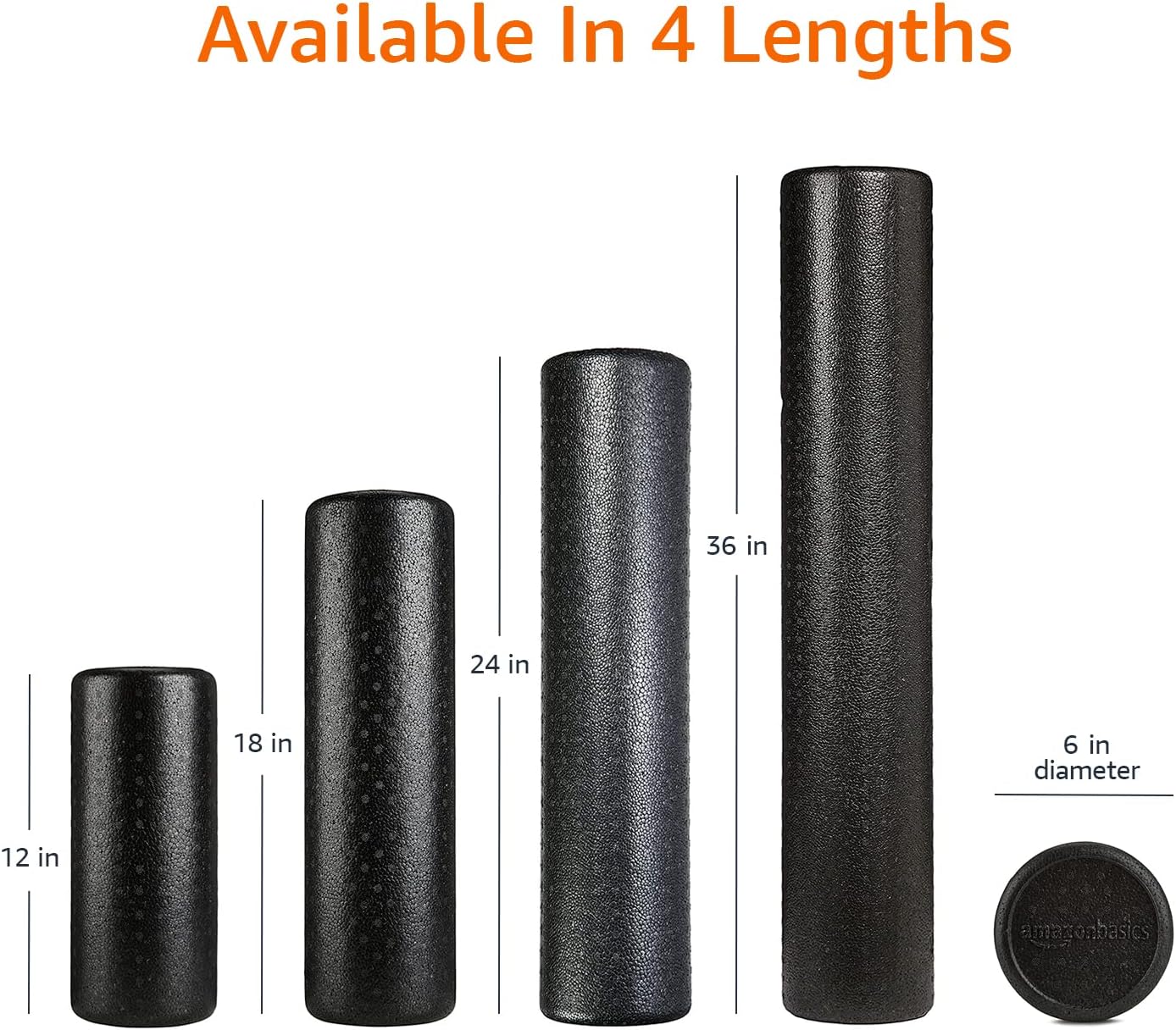 Premium High-Density Foam Roller for Enhanced Balance and Flexibility - 24 Inches in Sleek Black