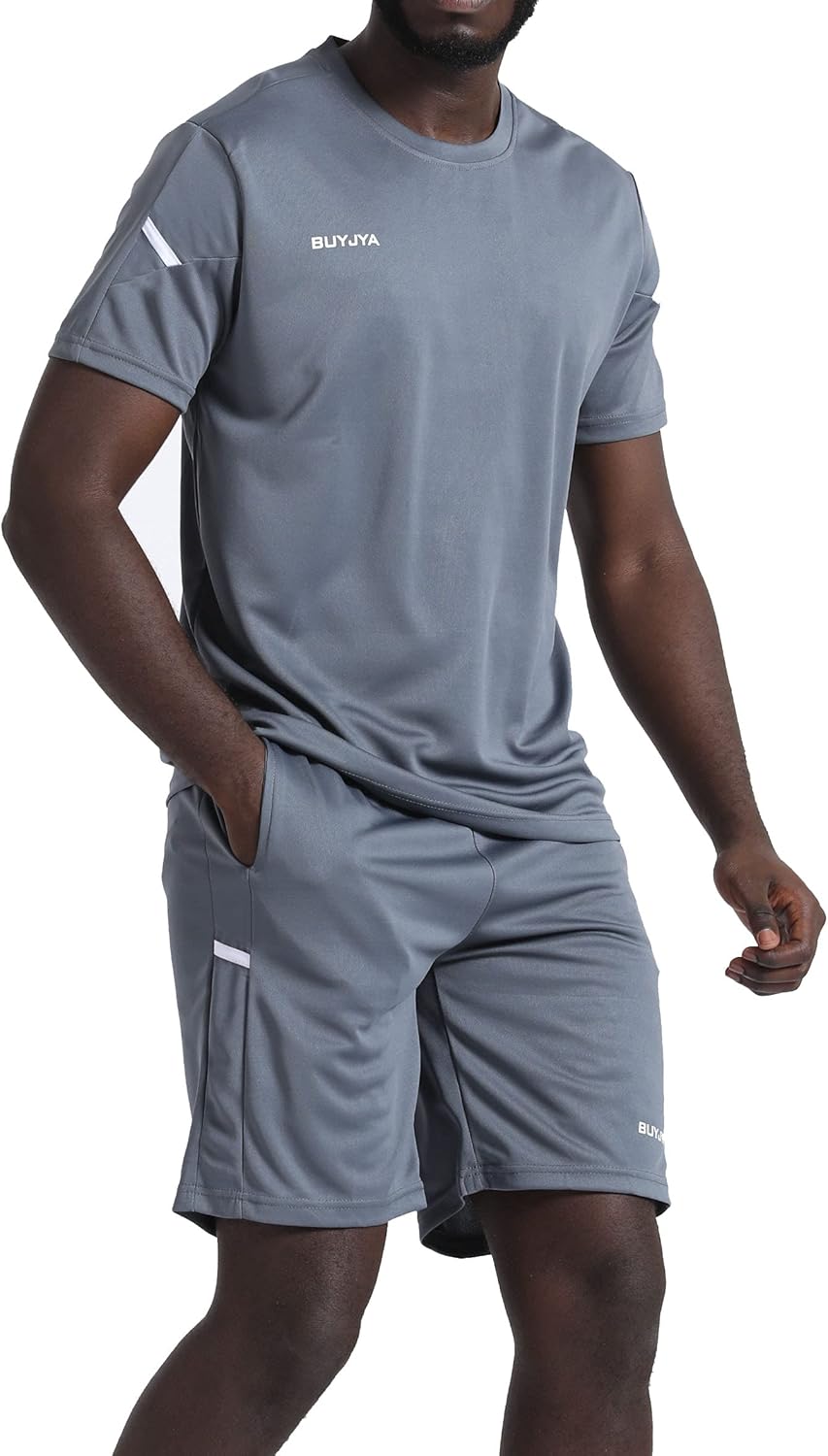 Elevate Your Workout with the Men's 3-Pack Athletic Shorts and Shirt Set - Perfect for Basketball, Football, and Gym Training!