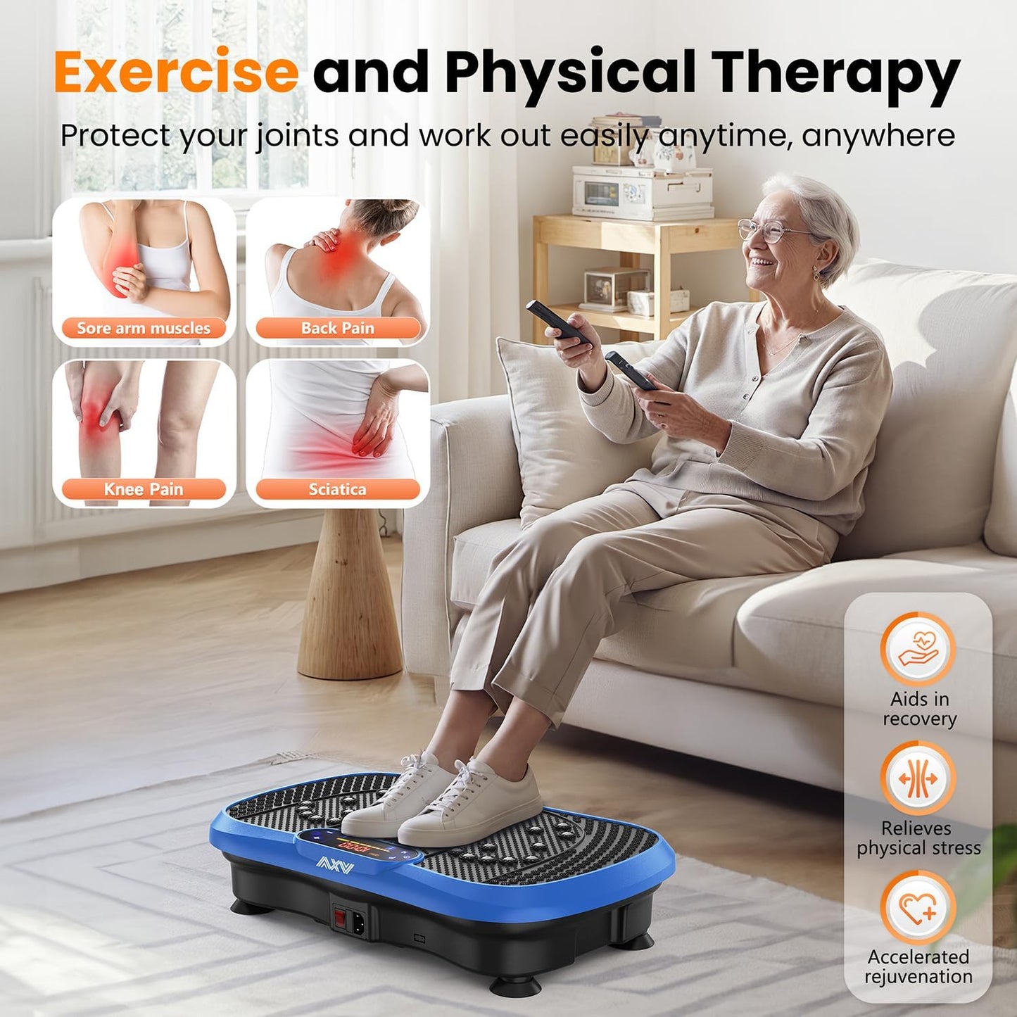 Transform Your Body with the AXV Vibration Plate Fitness Machine - Ultimate Full Body Shaker for Weight Loss and Muscle Toning