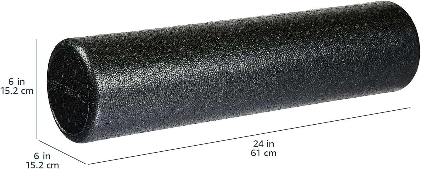 Premium High-Density Foam Roller for Enhanced Balance and Flexibility - 24 Inches in Sleek Black