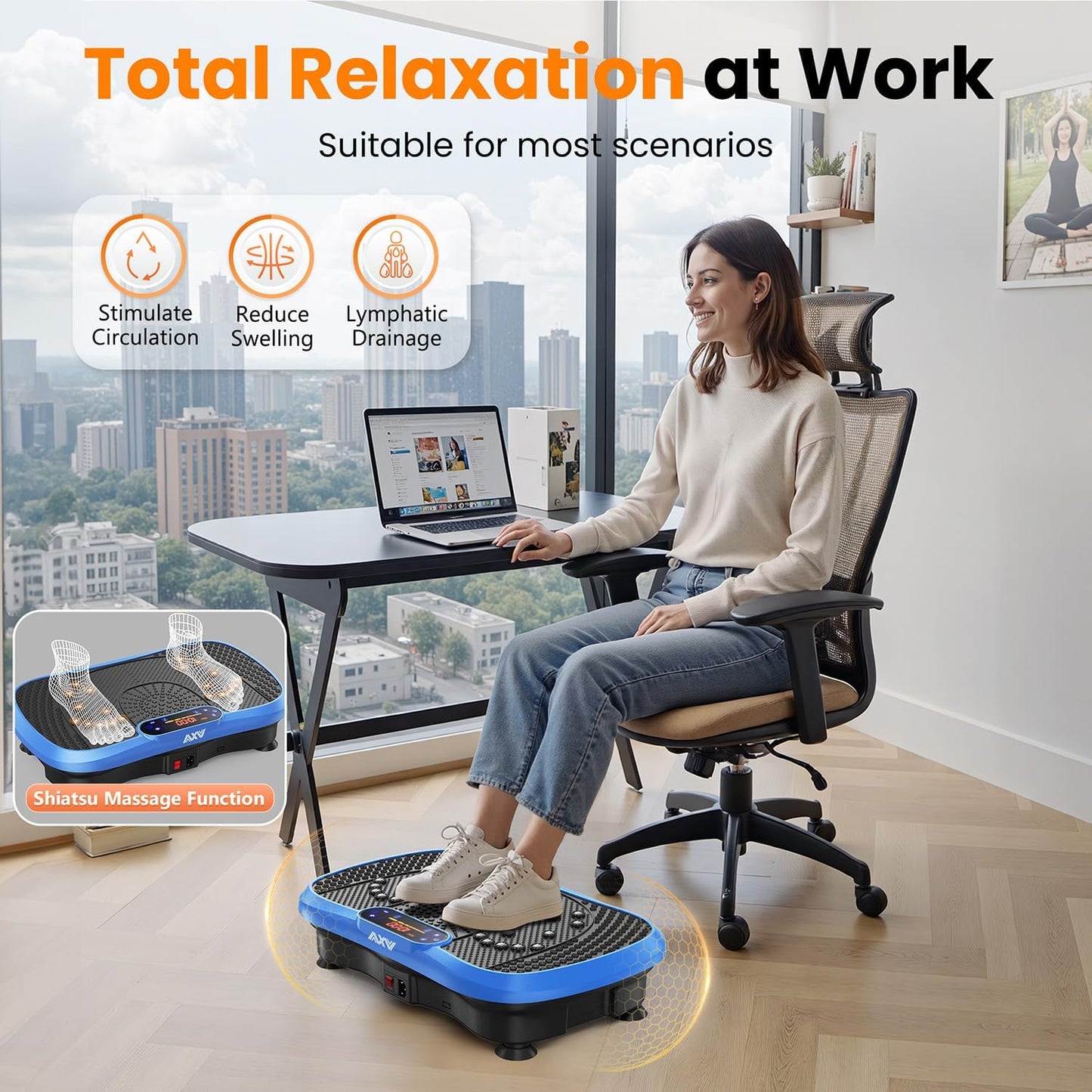Transform Your Body with the AXV Vibration Plate Fitness Machine - Ultimate Full Body Shaker for Weight Loss and Muscle Toning