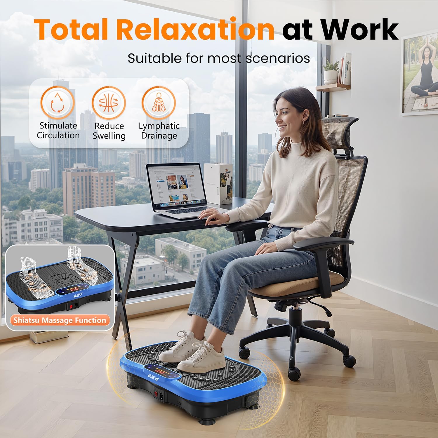 Transform Your Body with the AXV Vibration Plate Fitness Machine - Ultimate Full Body Shaker for Weight Loss and Muscle Toning