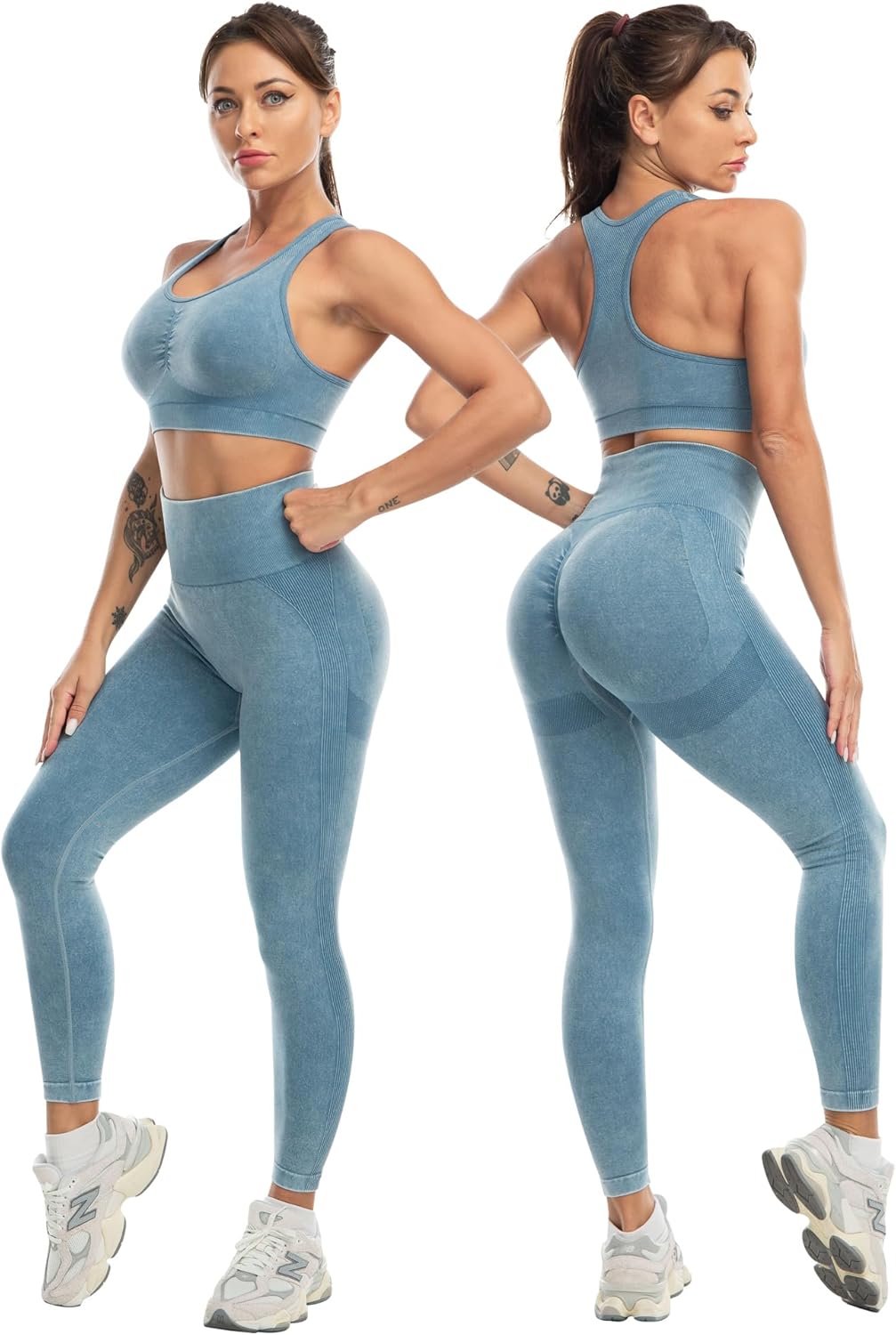 Elevate Your Workout with Our 3-Piece Women's Active Set: Butt Lifting Leggings, High Impact Sports Bra, and Comfortable Gym Shorts