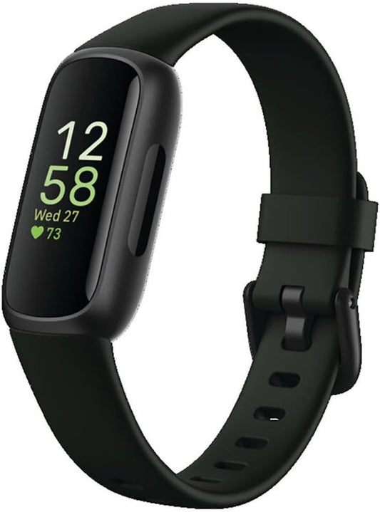 Elevate Your Wellness with the Inspire 3 Health & Fitness Tracker - Stress Management, Sleep Tracking & 24/7 Heart Rate Monitoring in Midnight Zen/Black
