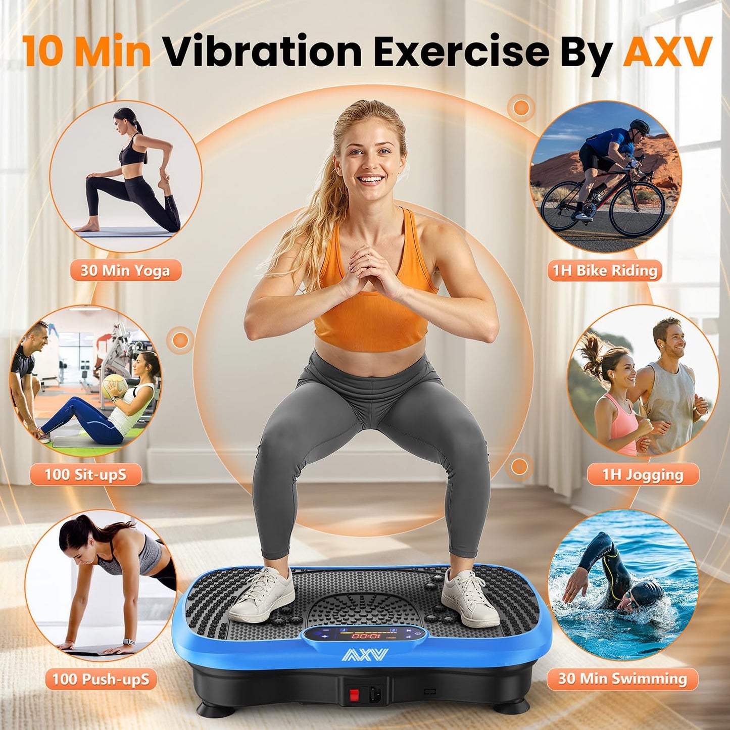Transform Your Body with the AXV Vibration Plate Fitness Machine - Ultimate Full Body Shaker for Weight Loss and Muscle Toning