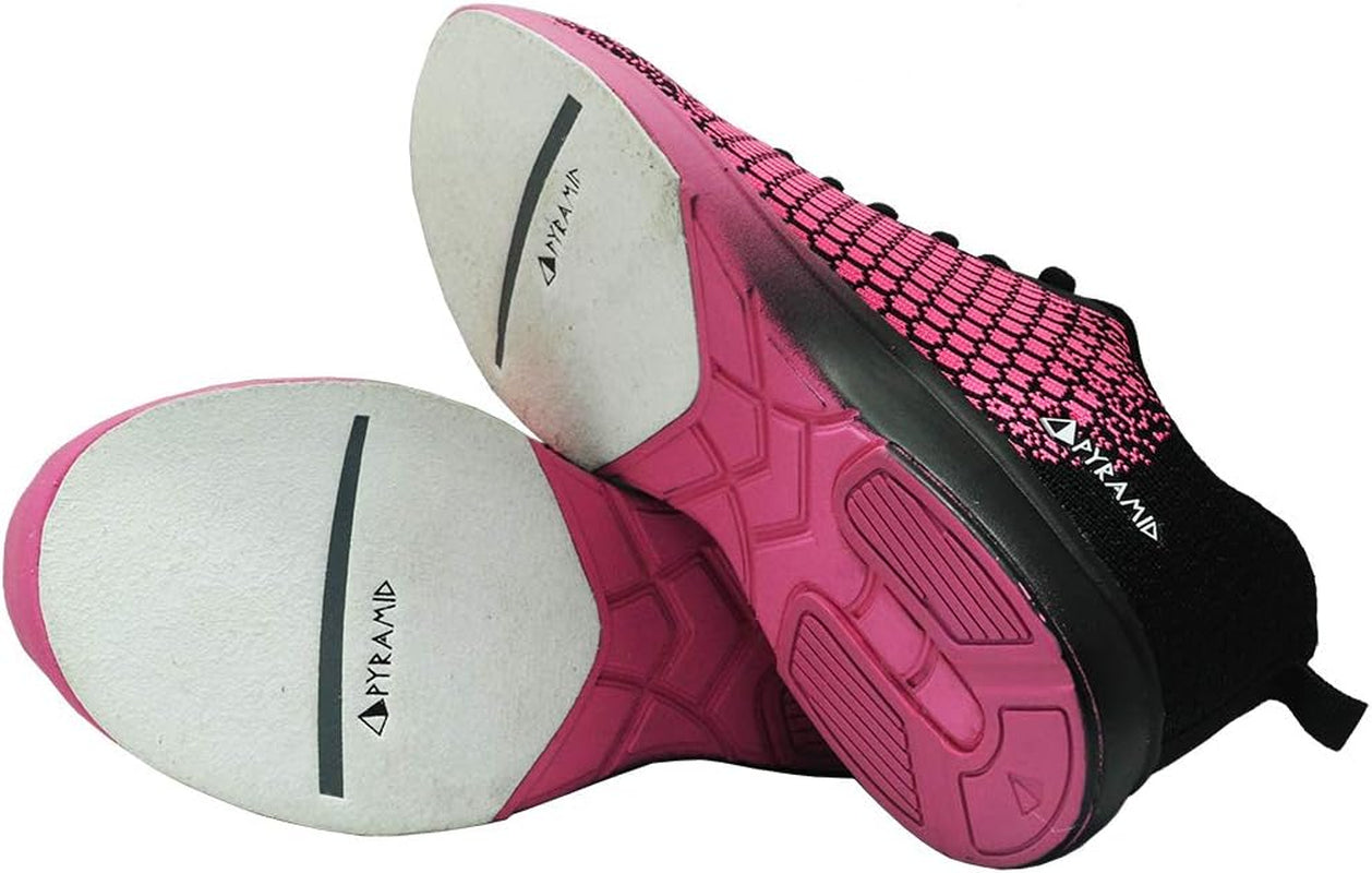 Elevate Your Game with Women's Path Lite Seamless Mesh Bowling Shoes in Black/Hot Pink - Size 6
