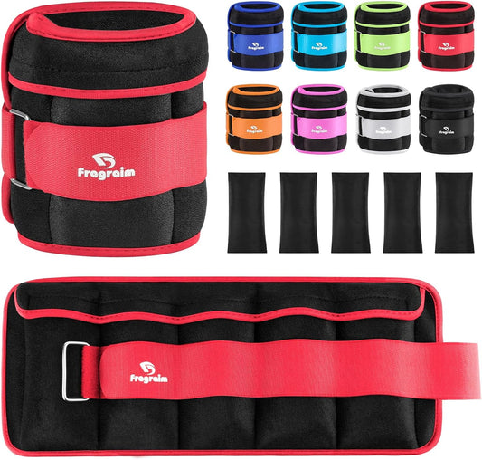 Versatile Adjustable Ankle Weights - Customizable 1-5 LBS Pair for Enhanced Workouts, Ideal for Jogging, Aerobics, and Physical Therapy