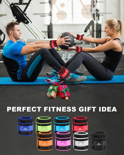 Versatile Adjustable Ankle Weights - Customizable 1-5 LBS Pair for Enhanced Workouts, Ideal for Jogging, Aerobics, and Physical Therapy