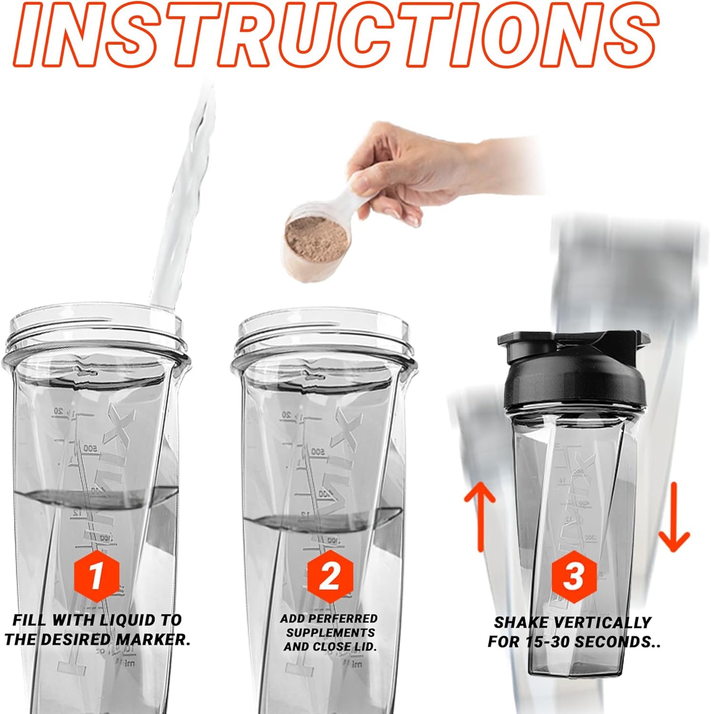 Elevate Your Fitness Game with the Helimix 28 Oz Vortex Blender Shaker Bottle - Effortlessly Mix Protein Shakes and Smoothies Without Whisks!
