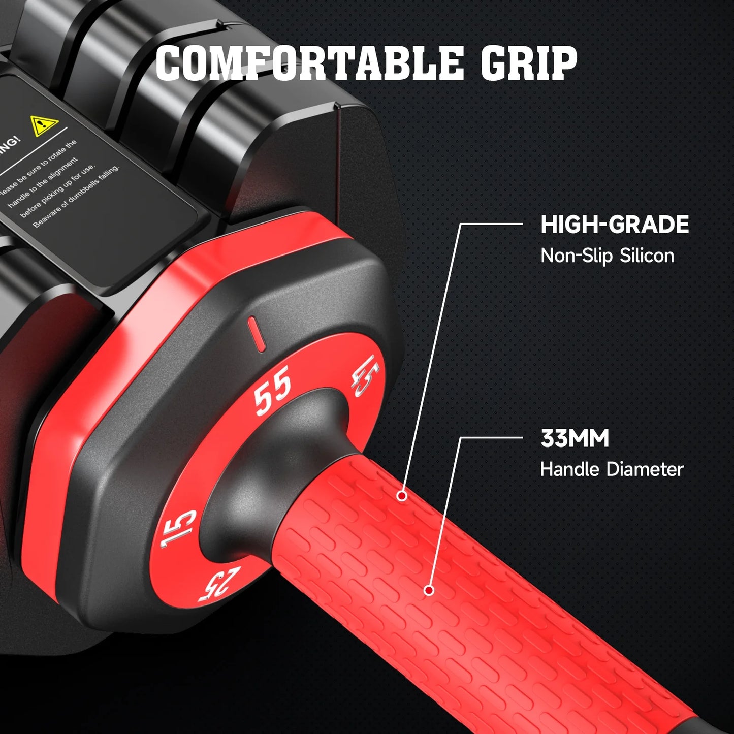 Transform Your Home Workouts with the 110LB Adjustable Dumbbells and High-Quality Tray - Versatile Weights from 15 to 55LB for Ultimate Strength Training